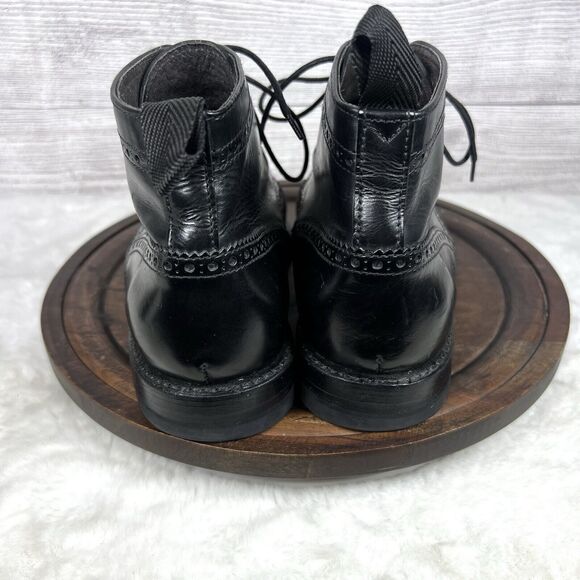 Sendra Leather Brogue Ankle Boots 10742 Sz 42 US 9 Black Dress Preppy Men Italy main image 9